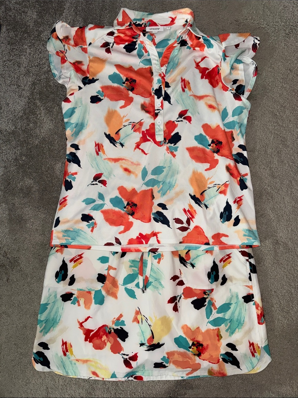 Chicos floral set size 2 (12/L)